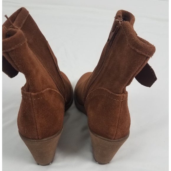 Carlos By Carlos Santana Women's Sz. 5.5 Brown Suede Wedges Booties - Picture 4 of 10